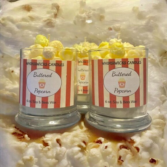 Hand crafted Popcorn Candle 6 oz - Picture 1 of 4